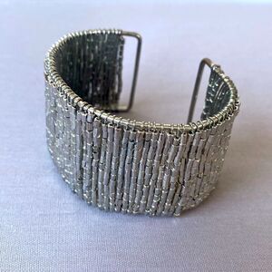 Adjustable silver beads bracelet from Art Festival in local - great condition
